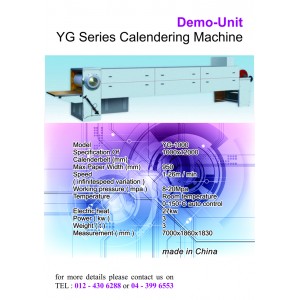 Demo-Unit YG Series Calendering Machine