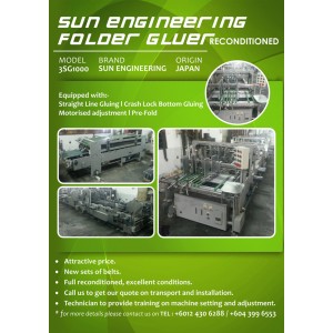 Reconditioned Sun Engineering Folder Gluer